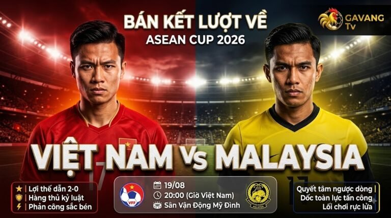 Nhận định trận bán kết lượt về ASEAN Cup 2026 giữa ĐT Việt Nam vs Malaysia.